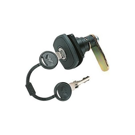 Serrure noire de portillon ou coffre pour caravane et camping-car (1/3)