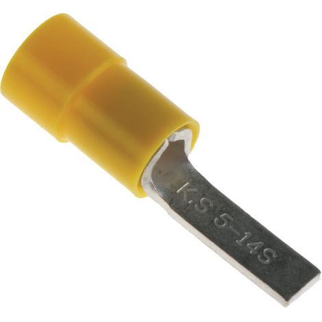 Cosse à sertir type languette, 4mm x 1mm, Jaune 10AWG 6mm² 12AWG 4mm² Non-Enveloppé (1/3)