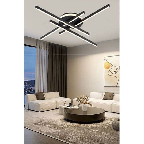 TRADE SHOP - Plafoniera A Led 45 W Nero Da Soffitto Lampadario Luce 6500k 4000k 3000k Pn-21n - -Bianco Freddo -
