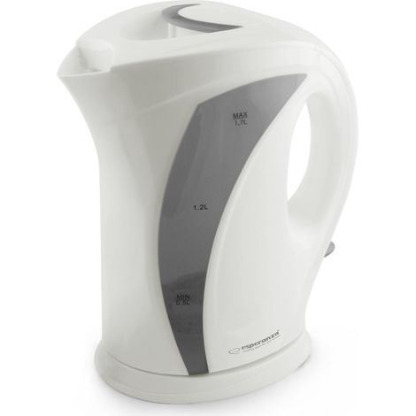 Bollitore elettrico Esperanza "Iguazu" da 1,7 litri, bianco/grigio (1/2)