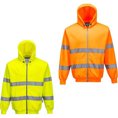 Felpa con cappuccio alta visibilità Portwest B305 - XL - Amarillo (1/5)
