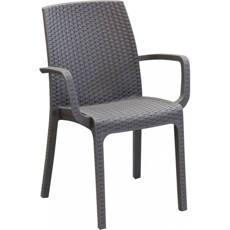 Sedia indiana 57x59x86 h cm in Wicker Taupe (1/5)