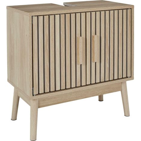 Mueble lavabo Klaus natural fabricado en MDF y madera de pino (1/5)
