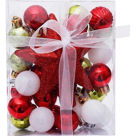 30 bolas de Navidad para decoración de árboles de Navidad, adornos colgantes para fiestas.