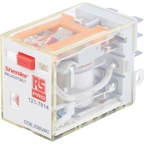 RS PRO Relais sans accrochage 2 RT, bobine 230V c.a. Enfichable 300W ( Prix pour 1 ) (1/2)