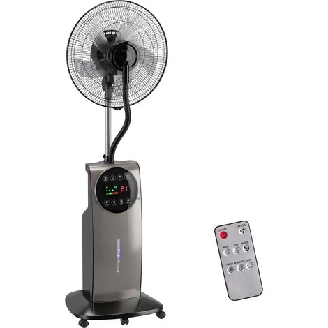 Standventilator mit Sprühnebelfunktion, Fernbedienung, 3 Geschwindigkeitsstufen, 3,1-Liter-Wassertank