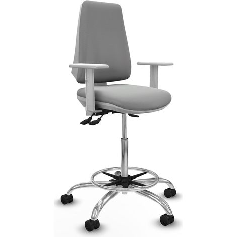 Silla de oficina piqueras y crespo Elche blanco espuma alta densidad (1/2)