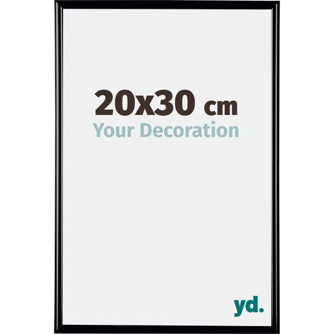 Your Decoration - 20x30 cm - Cadres Photos en Plastique Avec Verre acrylique - Anti-Reflet - Excellente Qualité - Noir Très Brillant - Cadre Decoration Murale - Bordeaux.
