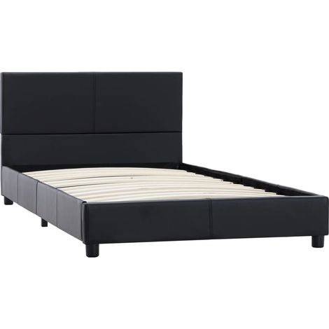 Maison Exclusive - Cadre de lit Noir Similicuir 100 x 200 cm (1/5)