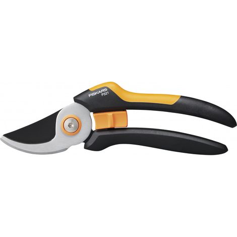 Fiskars Solid P321 podadora negra y naranja corte 20 mm
