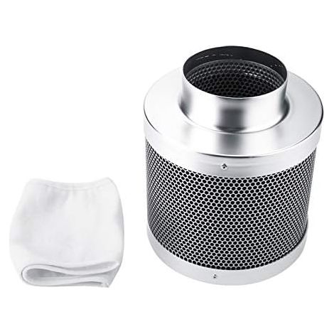 Filtre à Charbon Actif Anti-Odeurs en Acier Inoxydable, 4 Pouces 200 mm Filtre à Air d'échappement pour Culture Plantes Hydroponique, pour Éliminer La Poussière dans L'Air (1/5)