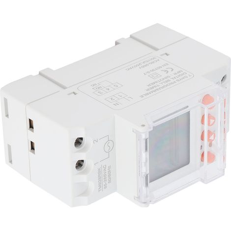 Interrupteur horaire programmable numérique avec rétroéclairage LCD, minuterie analogique intelligente pour maison, 85-265V 30A