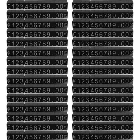 30 Ensembles Cubes en Plastique ÉTiquettes D'Affichage de Prix NuméRo Support RéGlable ÉTiquette (1/4)