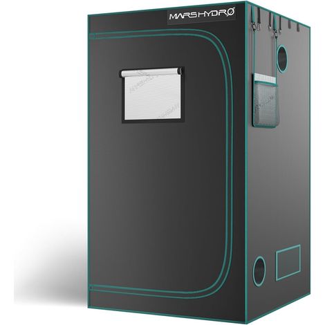 Mars Hydro 100x100x180cm Growbox GrowZelt Indoor Pflanzenzelt Growroom Darkroom Growschrank Gewächshaus Grow Tent 1680D