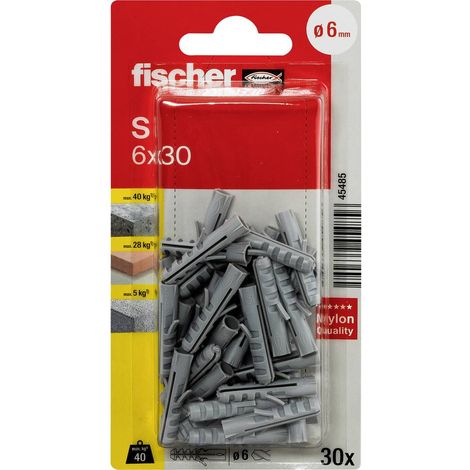 Fischer 045485 S 6 K NV Tassello 30 mm 1 KIT (1/5)