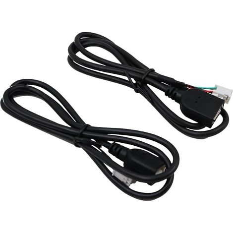 2 pièces adaptateur connexion données USB voiture adaptateur câble d'extension USB voiture connecteur 4 broches + 6 broches 76 cm