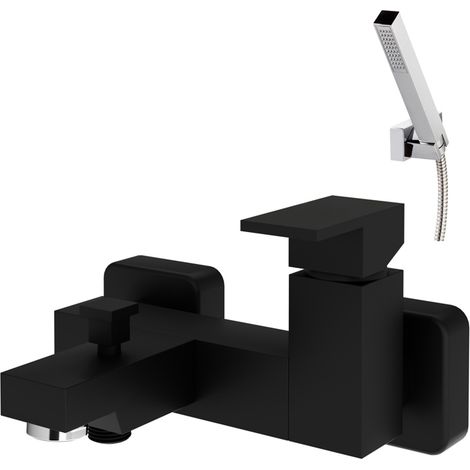Presto Nitro Plus 5341016 Grifo baño-ducha monomando mezclador con accesorios de ducha negro (1/2)