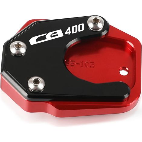(Logo CB400) Compatible avec les motos HONDA CB 400 CB400 2008 2009 2010 2011 2012. Béquille latérale, extension, plaque de support, support agrandissant. Puissance maximale. (1/4)