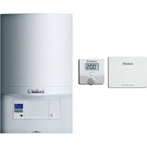Caldaia a Condensazione Vaillant ECOTEC PRO VMW 286/5-3+ con SensoROOM Connect Wi-Fi 0020256401 Metano/Gpl Completo di Kit Scarico Fumi