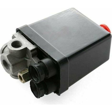 Vanne de commande - Pressostat 4 ports - 240 V AC - 20 A - 12 bar - Pour compresseur d'air (1/4)