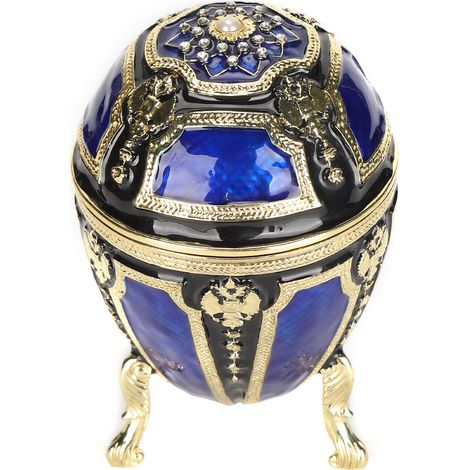 Boîte à bijoux en forme d'œuf, porte-bagues raffiné, boîte de rangement, décoration intérieure, cadeau (1/5)