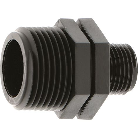Raccord réducteur à double embout 1 pouce x 1/2 en PP PVC
