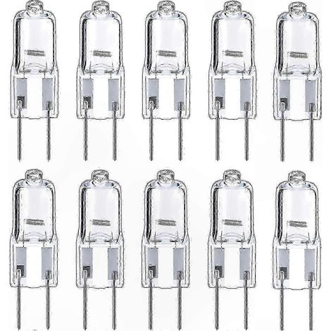Lot de 10 ampoules halogènes G6.35 35W 50W 12V à intensité variable pour éclairage paysager sous meuble (FJ22) (1/5)