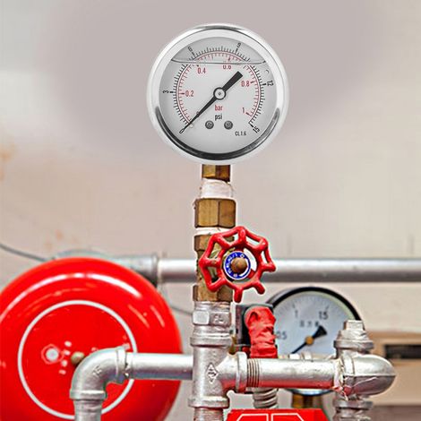 Manomètre à vide radial à bain d'huile TS PGGZ604-0bar 1/4BSP Y60 pour la métallurgie du pétrole (1/5)