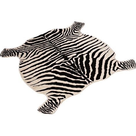 1 Tapis imitation peau de vache, 135x140 cm, polyester doux, intérieur maison, salon chambre (1/5)