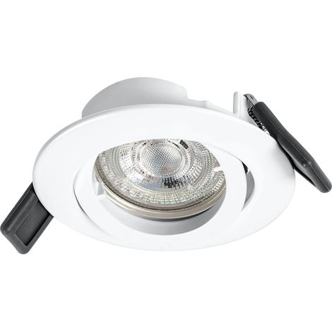 OSRAM HOMELIGHTING 4099854444494 Spotlight Recess Set Incl. Osram LED 4.3W GU10 White Plafonnier LED 4.30 W blanc W269003 (1/4)