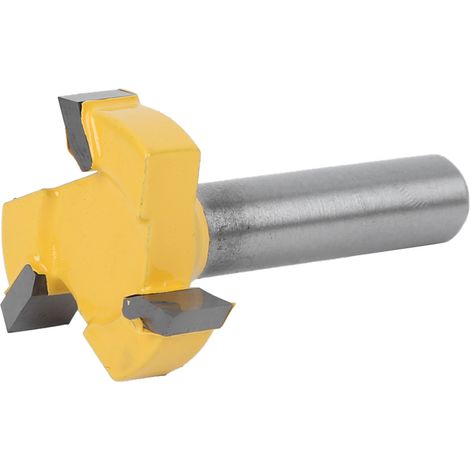Fraise à rainurer en T à 3 dents avec queue de 8 mm, accessoire pour défonceuse à bois, queue de 8 mm, 8 x 1/4 pouce (1/5)