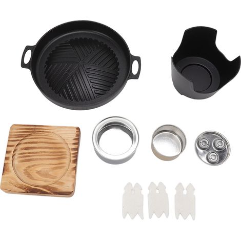 Mini barbecue portable antiadhésif et sans fumée, idéal pour le camping, les pique-niques et la maison (HN BBQ18D). (1/5)
