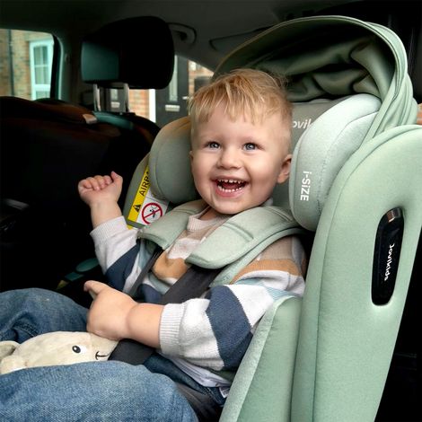 Siège auto enfant pivotant à 360° Jovikids avec ISOFIX, i-Size 40-150 cm (de la naissance à 12 ans), siège auto dos à la route avec fonction inclinable et capote amovible, homologué ECE R129 (rose) (1/5)