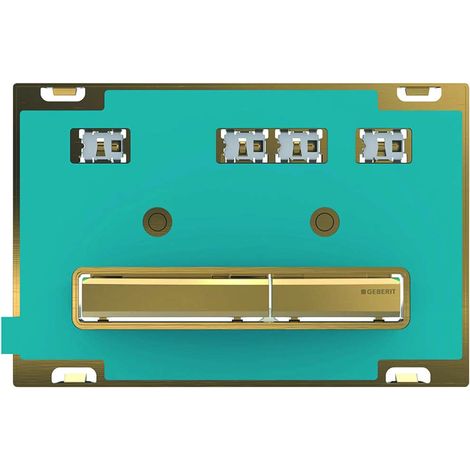 Placca Geberit Sigma50 Square Personalizzabile / Ottone Doppio Tasto 115.672.00.2 Personalizzabile con Materiali Naturali
