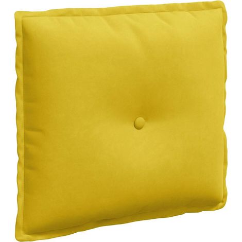 Cojín de Espalda Amarillo 50 x 45 cm Tela de pana vidaXL