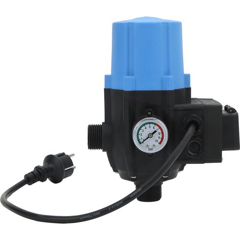 Water Pump Pressure Controller Waterproof Adjustment Intelligent Control Pump Pressure Switch EU Plug 220‑240V (1.1KW)