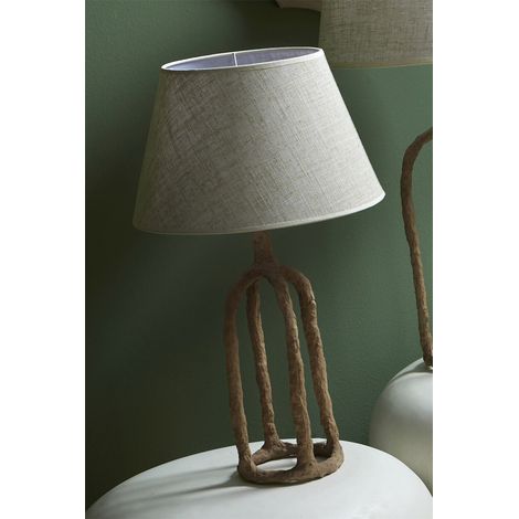 Asim Tischlampe aus braunem Pappmaché, 60 cm, 35 T x 60 cm (1/3)