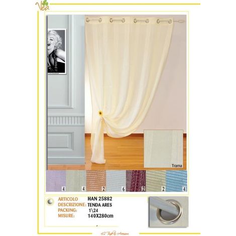 Tenda Arredamento Casa per interni ares con trama 140 x 280 cm Vari Colori