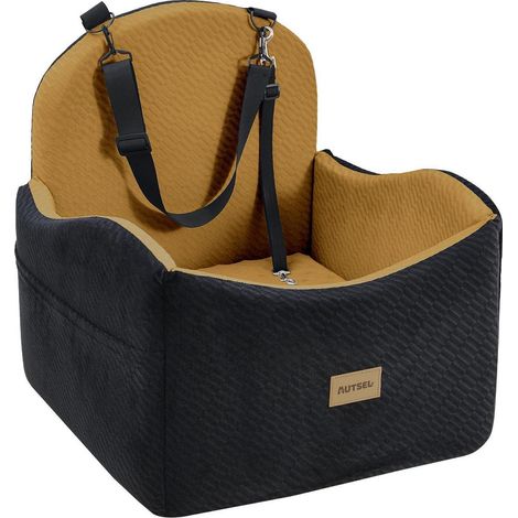 Siège auto rehaussé pour chien, imperméable, lavable, avec ceinture de sécurité, pour petits et moyens chiens (1/5)