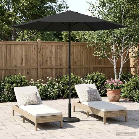 Paraguas de Jardín con Base 230 x 230 cm Poliéster Rectangular