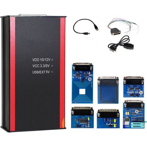 Jeffergarden Outil de réinitialisation du kilométrage IMMO, programmateur de clés ECU, correction du compteur kilométrique, diagnostic SRS avec adaptateurs pour voiture