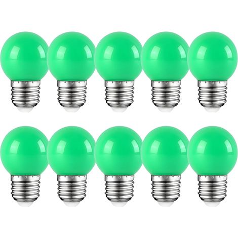 E27-Glühbirnenfassung, 2 W, Edison-LED-Glühbirne, grüne Glühbirne für Golf, Terrasse für Partys, Weihnachten, 10er-Pack [Energieklasse E]