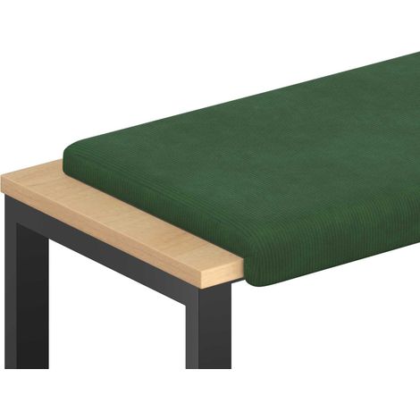 Cuscino per panchina corduroy Verde Scuro Profondità 35 cm vidaXL (1/5)