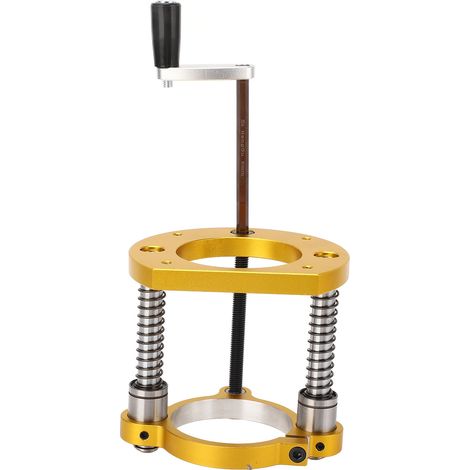 Frästisch mit Hubsystem aus Aluminium und Edelstahl, Hubsystem für Holzspindelfräse, inklusive Griff, 65 mm (1/5)