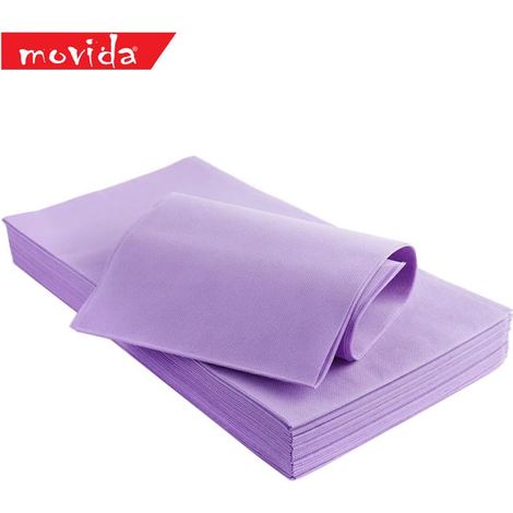 Set 25 Pezzi Tovaglia Monouso in TNT Quadrata Lilla 100 x 100 cm
