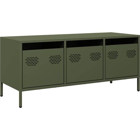 Maison Exclusive - TV-Schrank Olivgrün 101,5x39x43,5 cm Kaltgewal