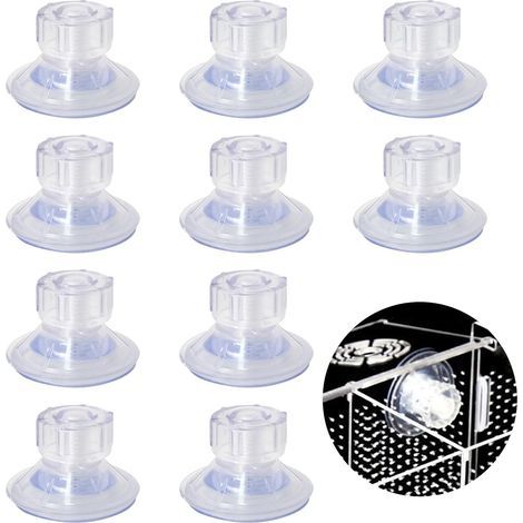 Lot de 10 Ventouses pour Auvent de Caravane, 45 mm Ventouse Robustes pour Camping Car, kit de Fixation latérale Transparent à Haute adhérence pour Camping, T5, RV, Bateau et Organiseur à Suspendre (1/5)