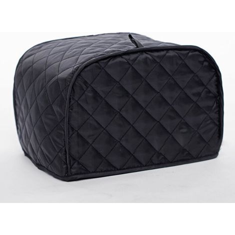 Housse pour grille-pain à 4 tranches,- protection contre les traces de doigts et la graisse, lavable en machine, cadeau pour femme (noir, 30,5 x 27,9 x 21,6 cm) (1/5)