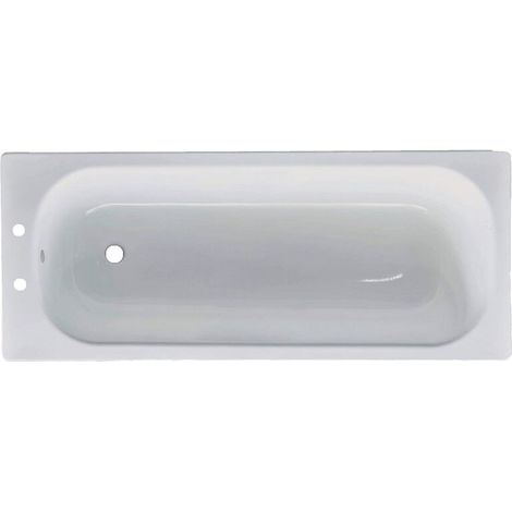 Modern Rectangular SE Bath 1600x700x355mm 2 Tap Holes - White