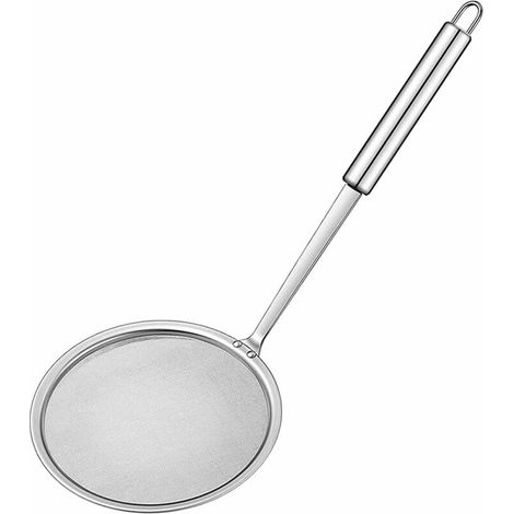 10cm Cuillere Ecumoire Inox, Araignée Cuisine, Cuillère Écumoire, Passoire Écumoire en Acier Inoxydable, Cuillère Ajourée pour Résidus de Filtre, Food Passoire Louche, Cuisson Des Aliments (1/3)